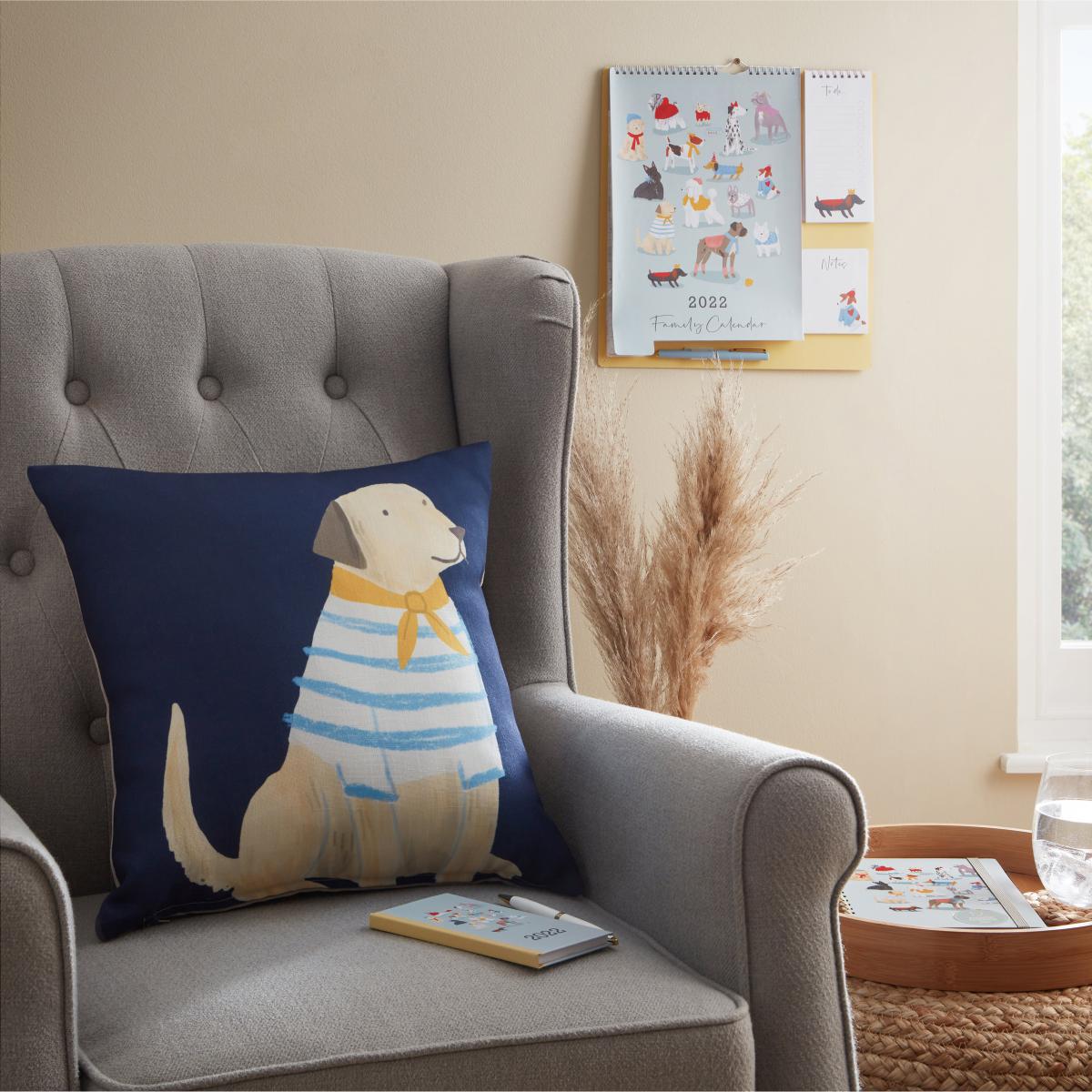 Labrador Cushion MultiColoured – image 1
