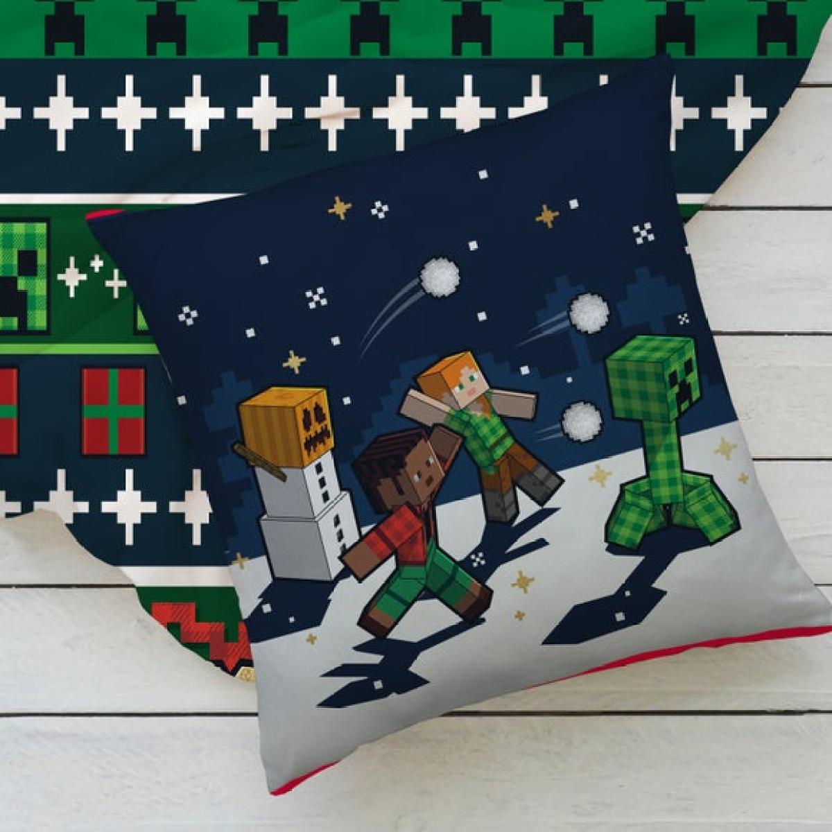 Minecraft Snowy Square Cushion – image 4