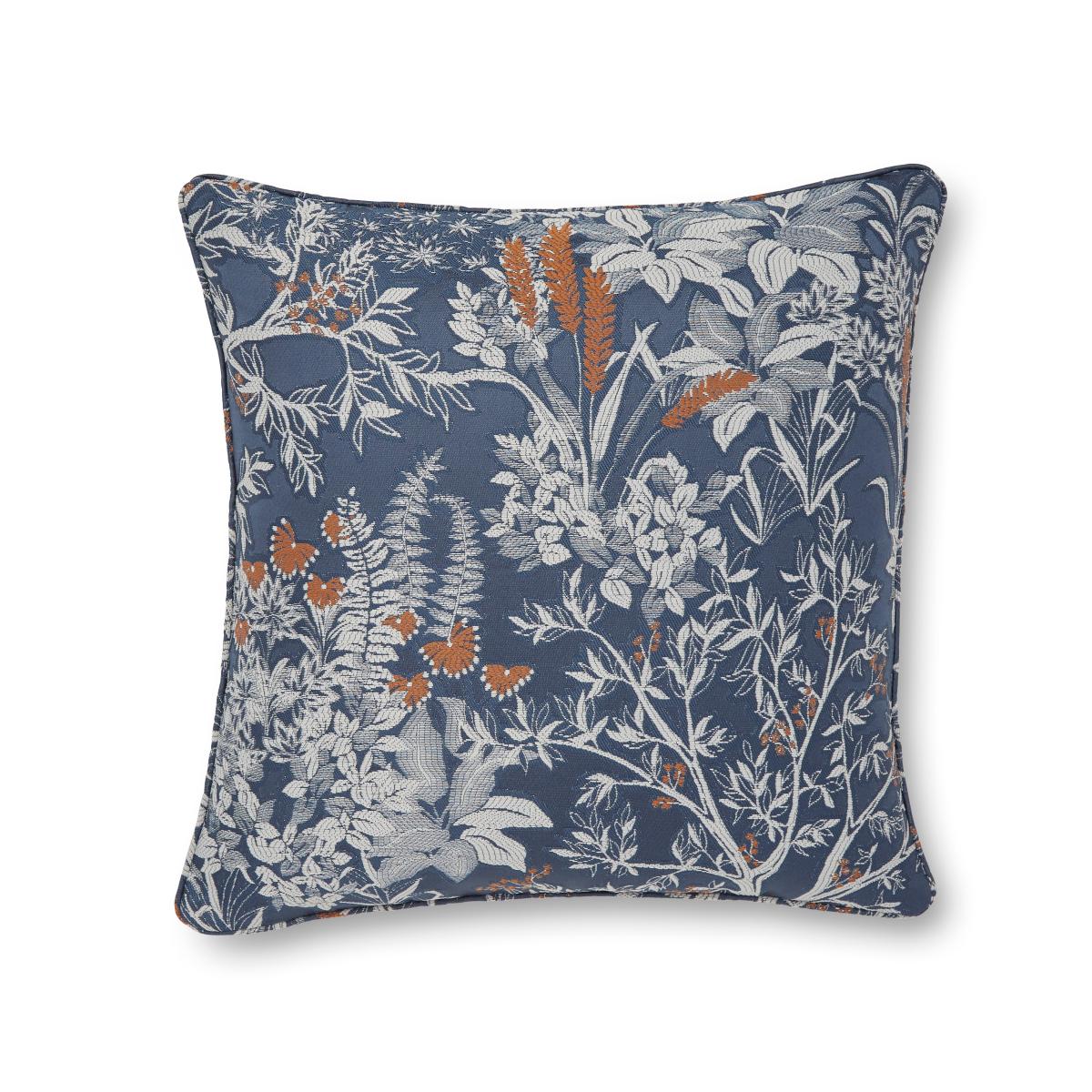 Audrey Navy Cushion Navy Blue/White/Brown – image 2