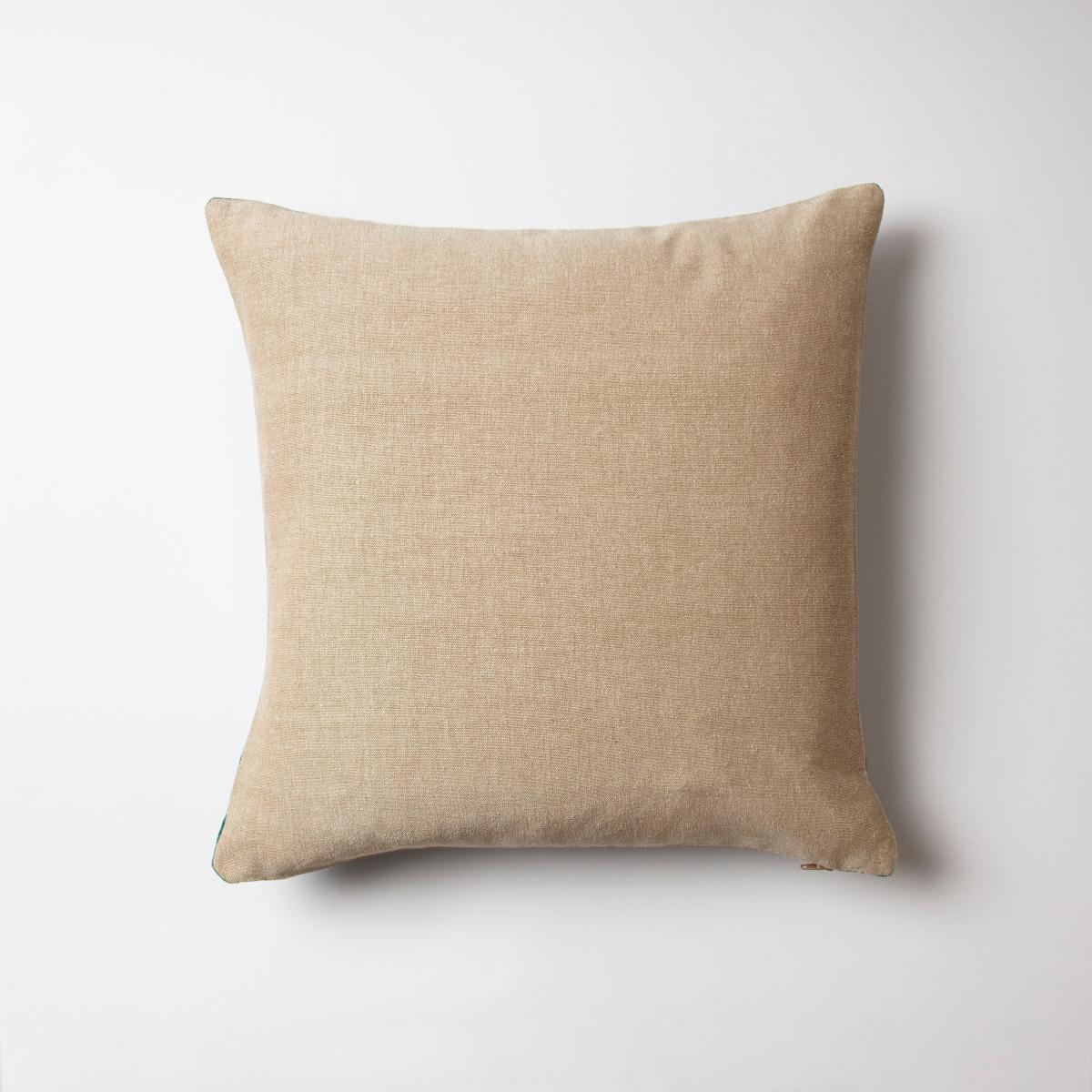 Cotton Velvet Cushion Emerald – image 4