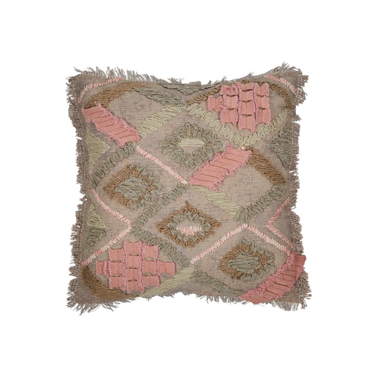 Farha Dusky Pink Embroidered Cushion Dusky Pink – image 1