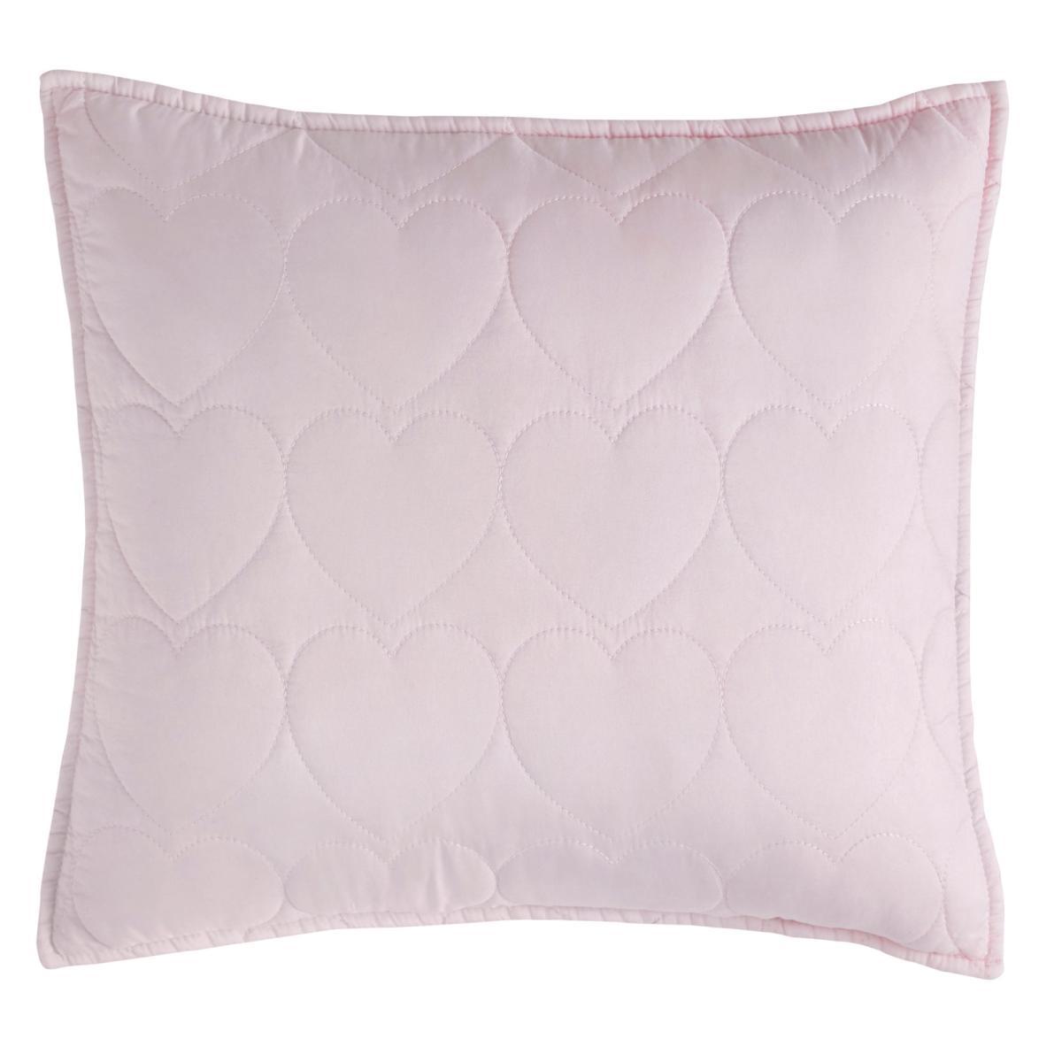 Quilted Hearts Cushion Light Grey – image 2