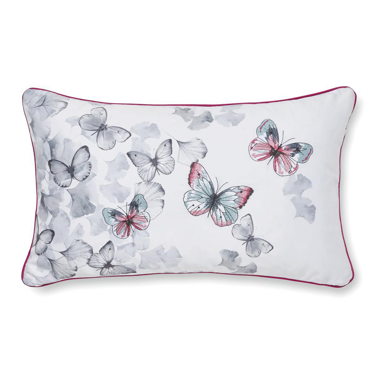 Ginkgo Butterfly White Cushion White – image 2