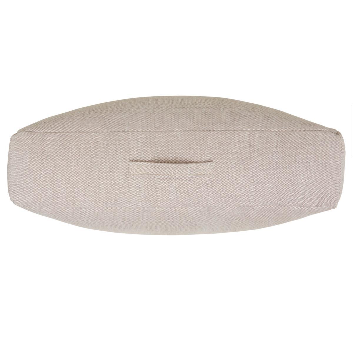 Casual Slub Natural Floor Cushion Brown – image 2