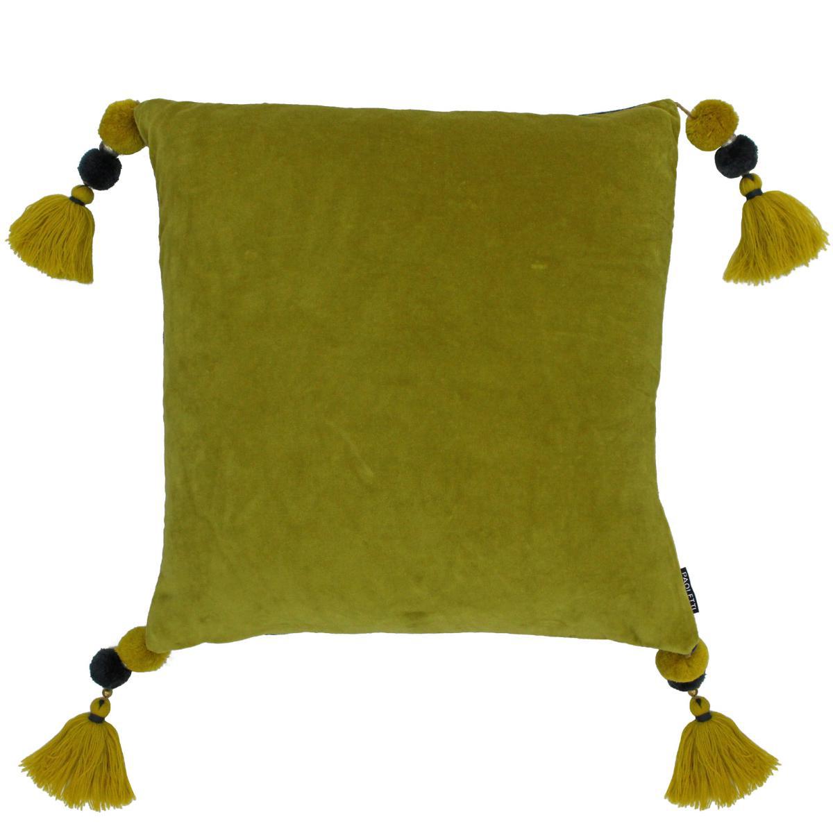 Paoletti Poonam Blue Velvet Cushion Blue – image 2