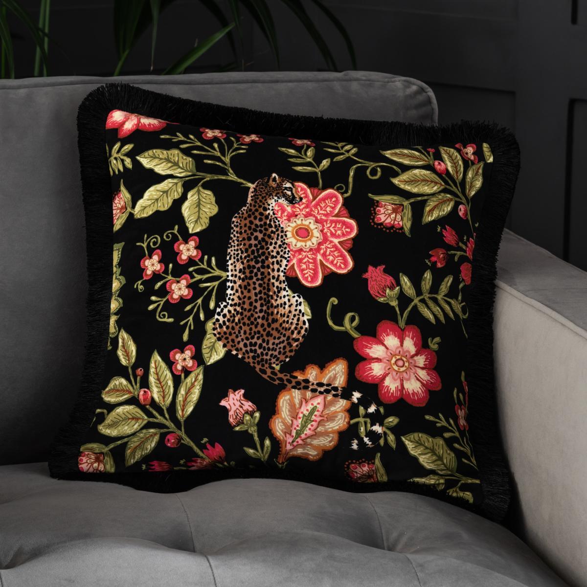 Paradise Square Cheetah Cushion Pink – image 2
