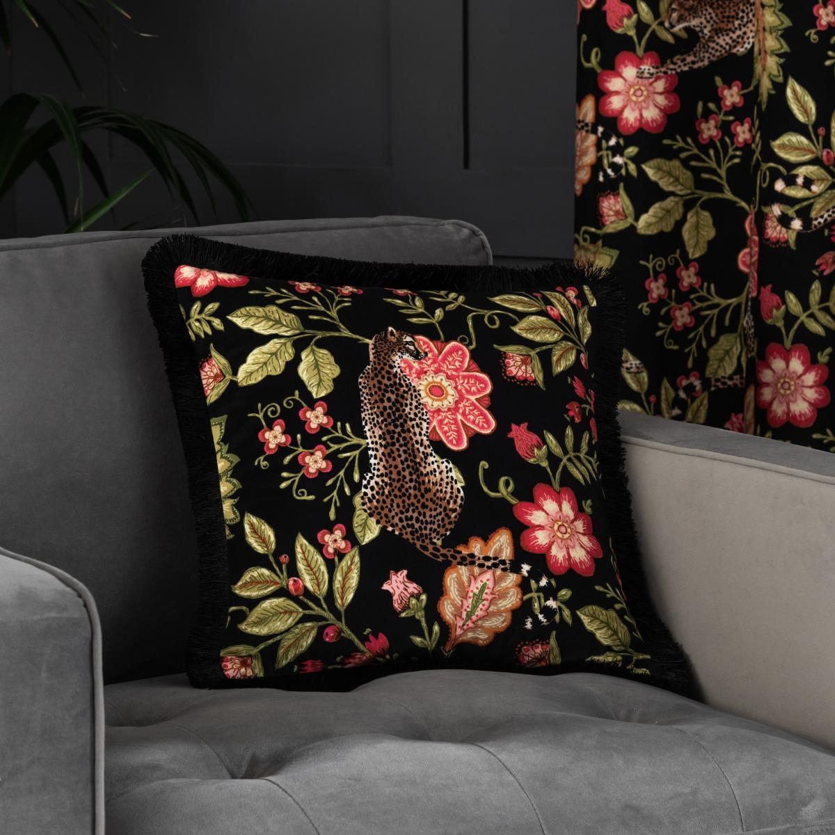 Paradise Square Cheetah Cushion Pink – image 1