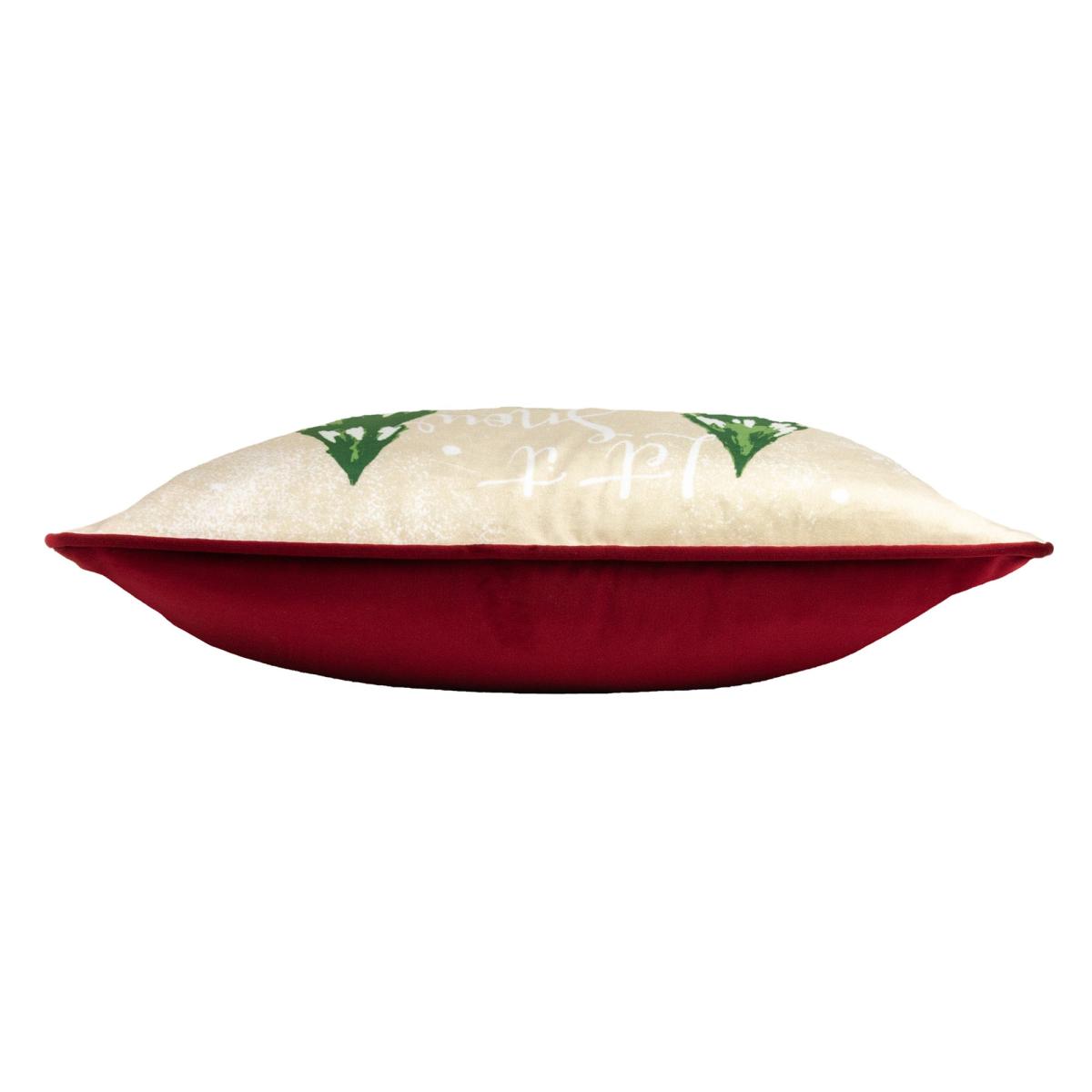 Jolly Santa Let It Snow Cushion White/Green/Red – image 3