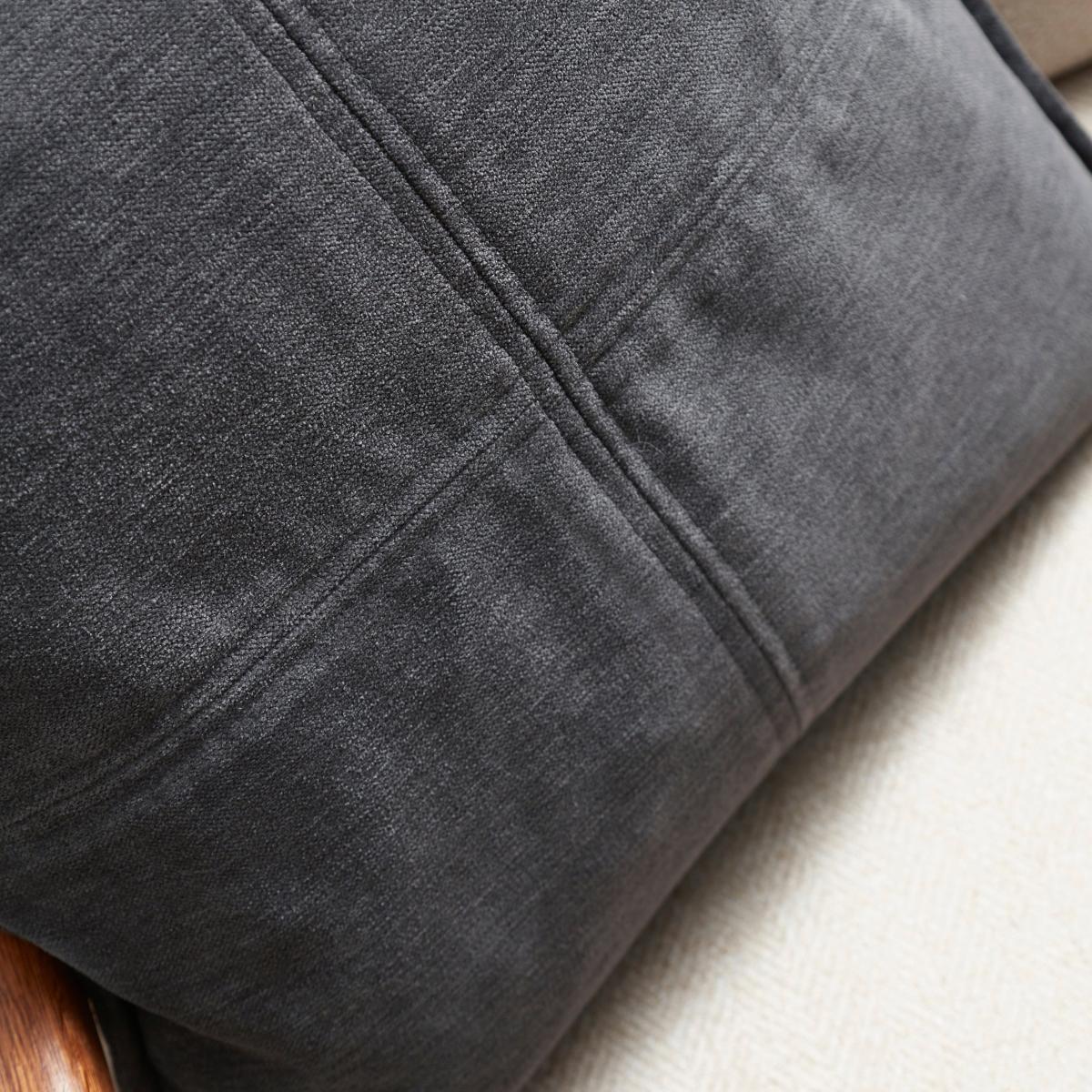 Chenille Patchwork Cushion Grey – image 6