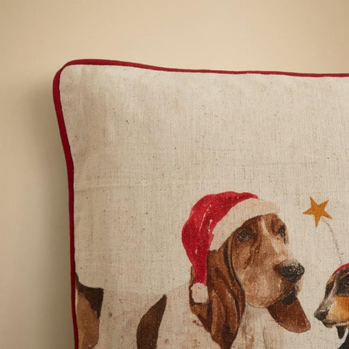 Christmas Dogs Rectangular Cushion – image 2