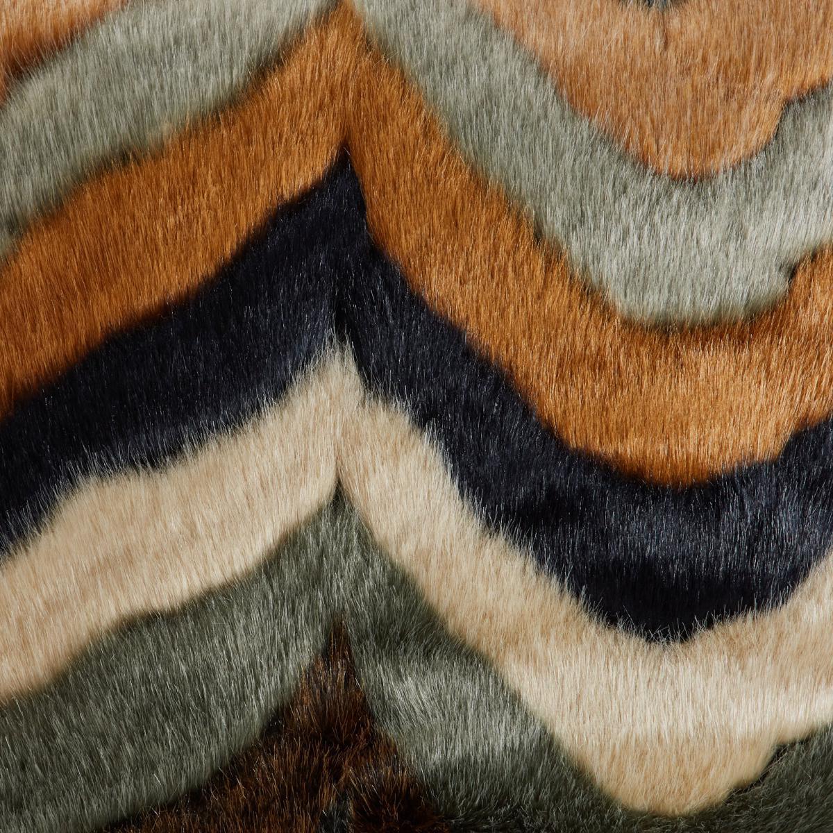 Eska Zigzag Faux Fur Cushion Natural – image 2
