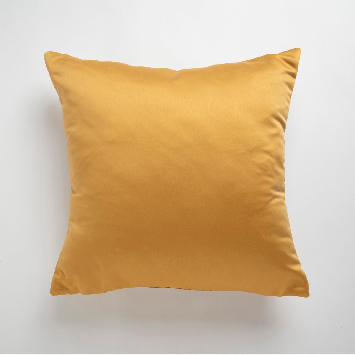 Jacquard Houses Cushion Yellow/White – image 3