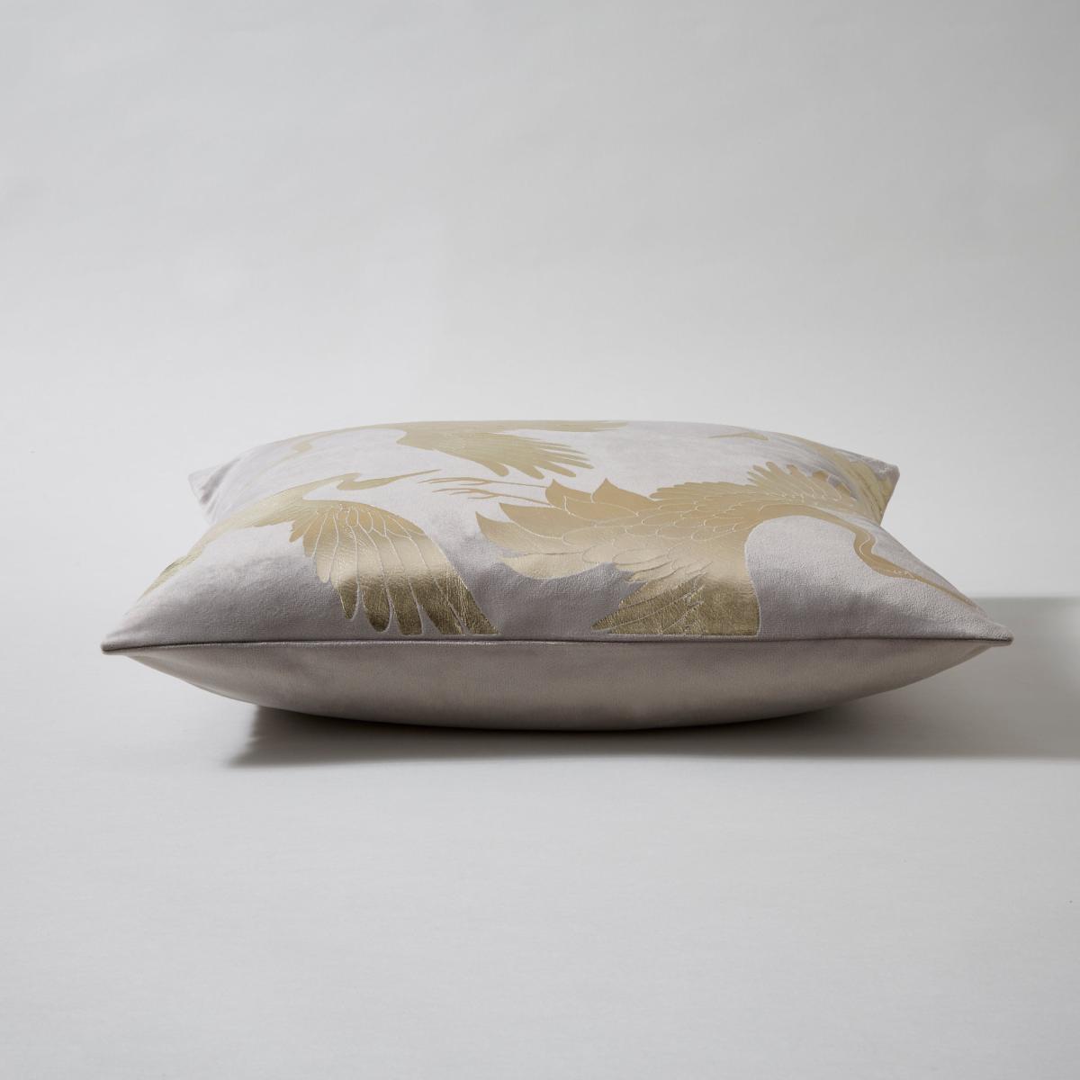 Crane Foil Print Cushion Champagne – image 5