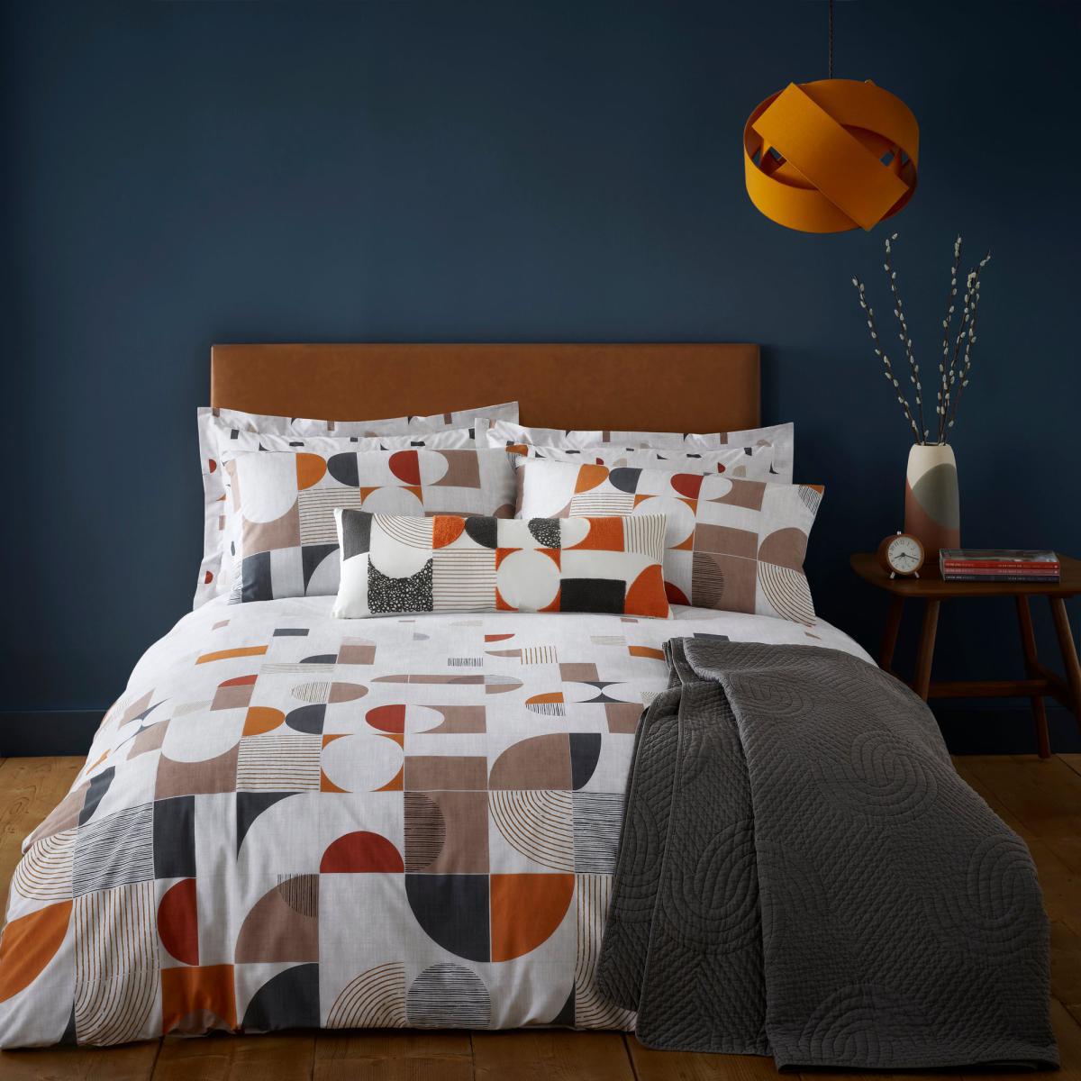 Elements Oslo Large Boudoir Embroidered Cushion Burnt Orange – image 3