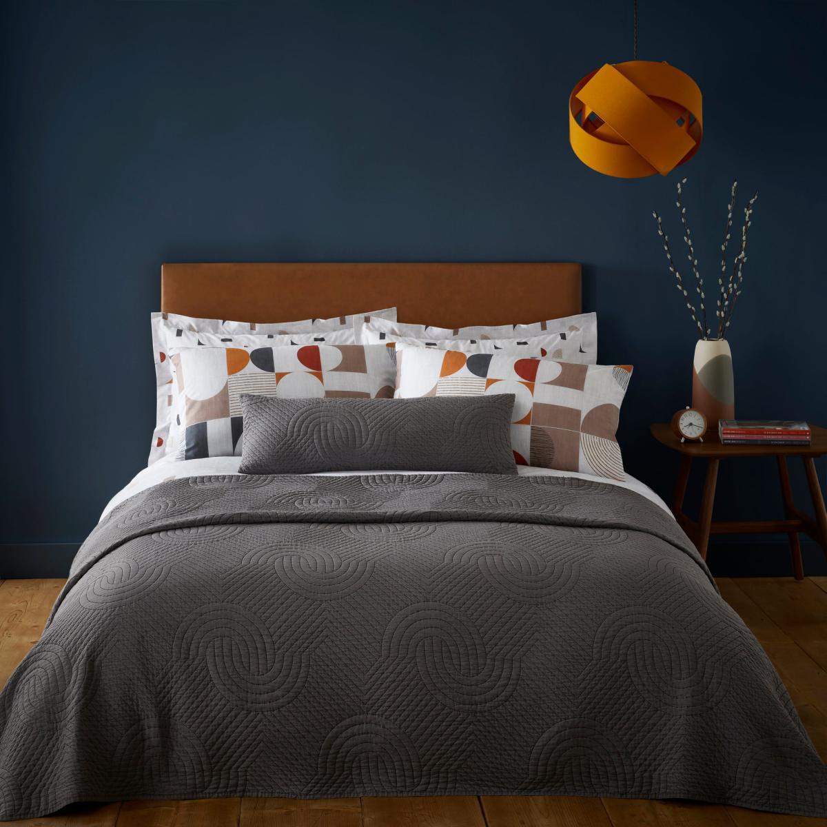Elements Oslo Large Boudoir Embroidered Cushion Burnt Orange – image 4