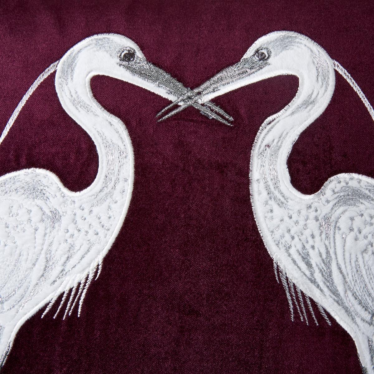 Heron Plum Cushion Red/White – image 4