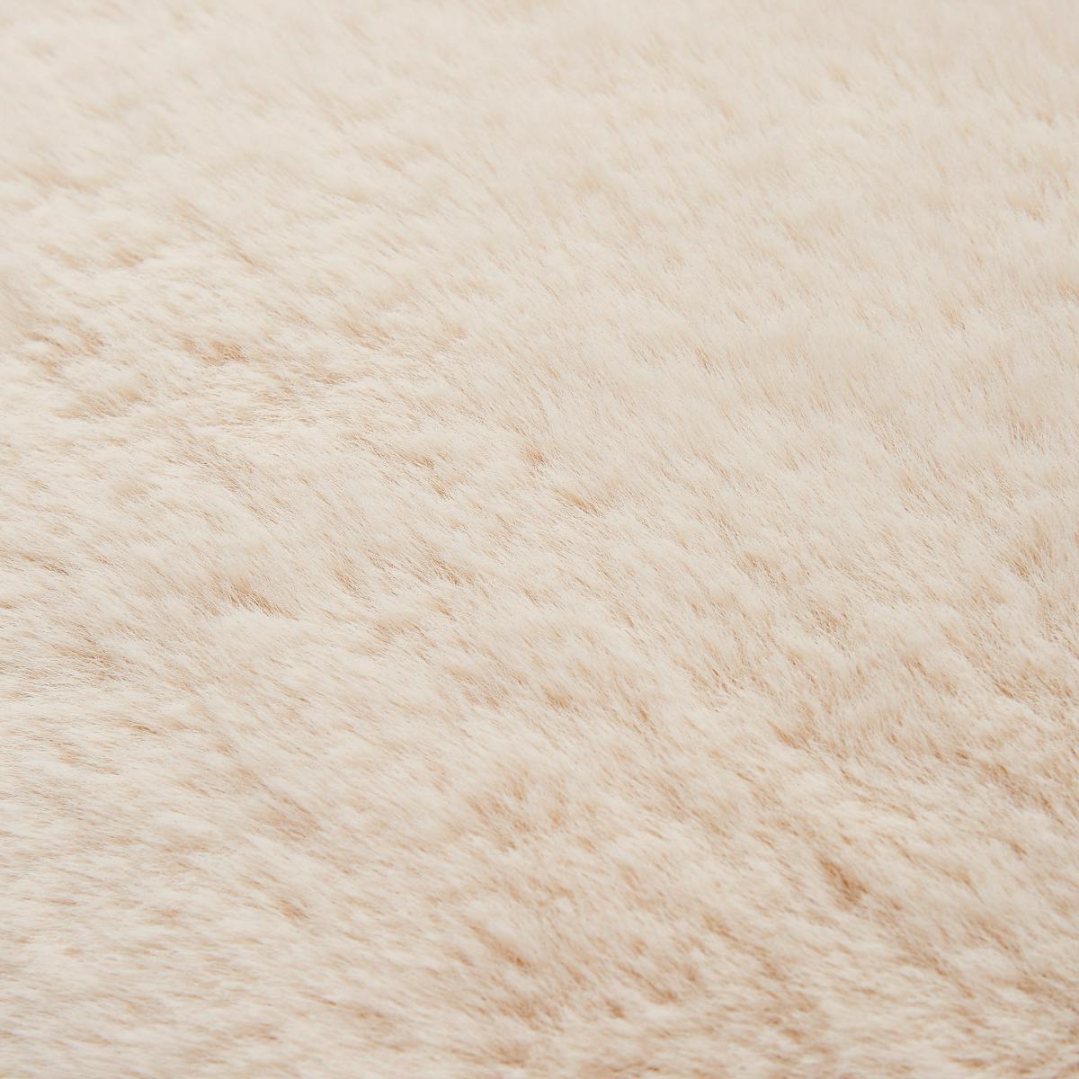 Silky Soft Faux Fur White Sand Cushion White Sand – image 4