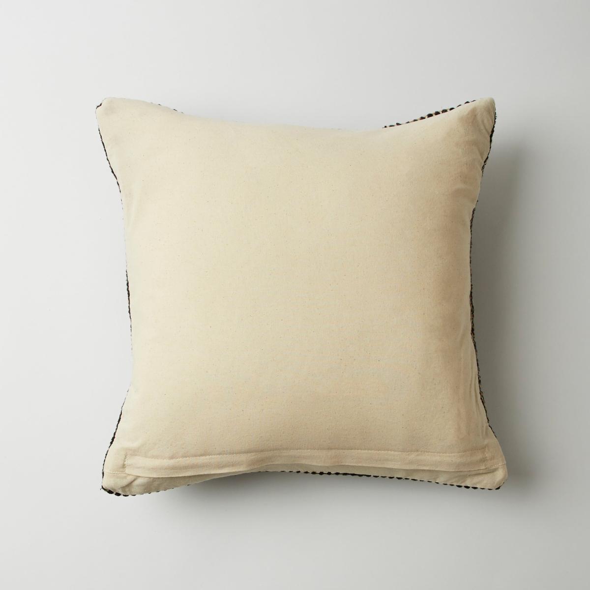 Jute and Cotton Stripe Cushion MultiColoured – image 3