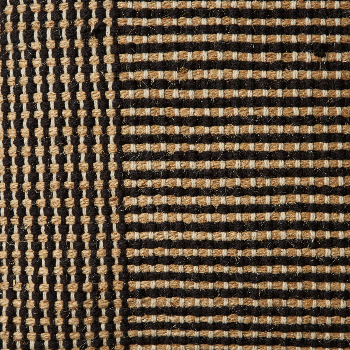 Jute and Cotton Stripe Cushion MultiColoured – image 4