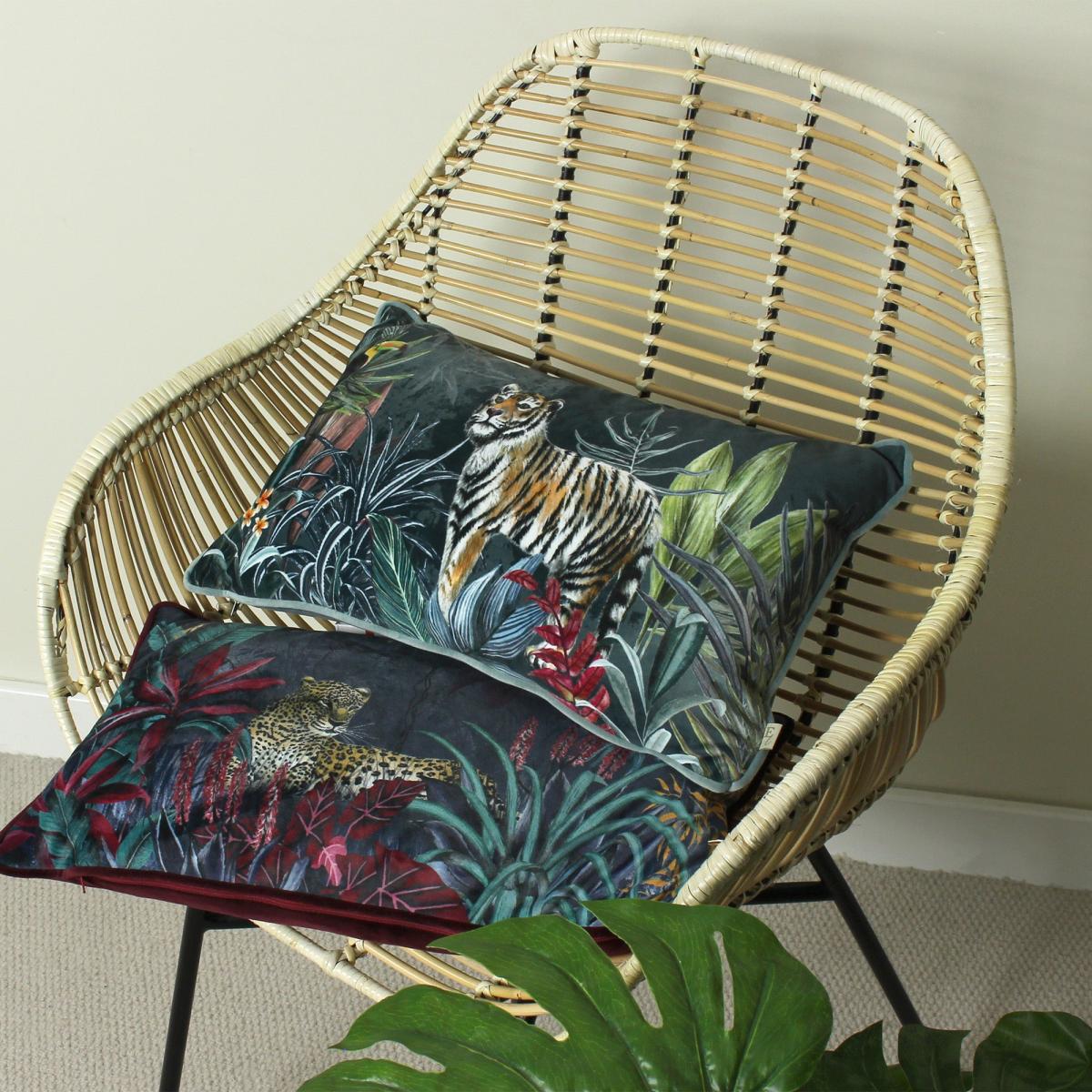 Zinara Tiger Cushion Yellow/Pink/Green – image 5