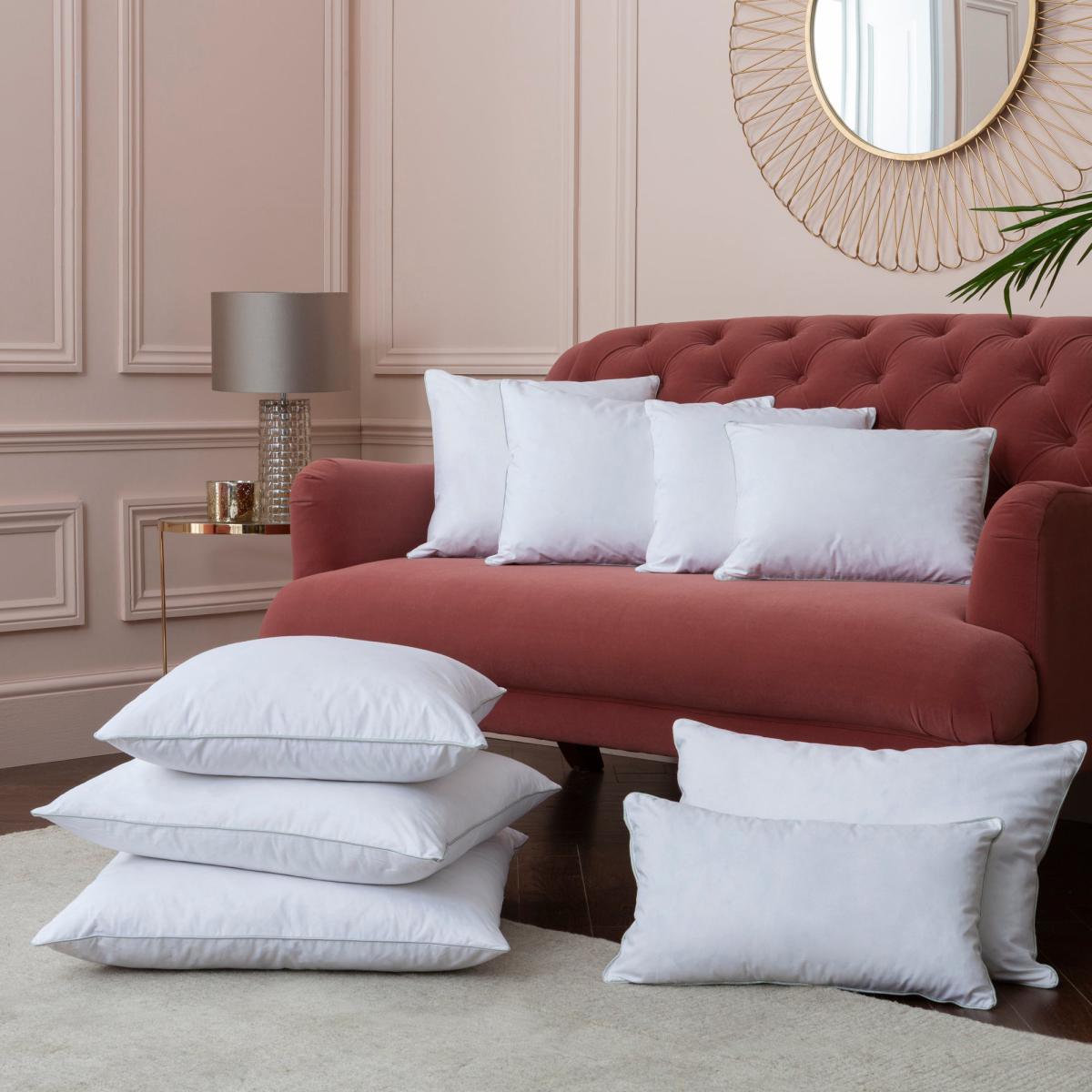 Goose Feather and Down Square Cushion Pad White – image 4