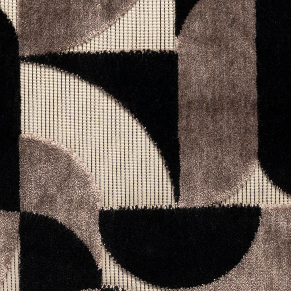 Curves Cut Velvet Geometric Black Cushion Black – image 4