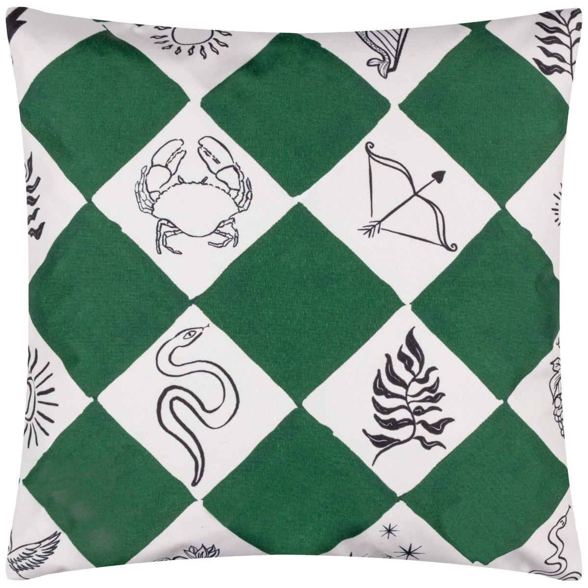 furn. Checkerboard Outdoor Cushion Green – image 3