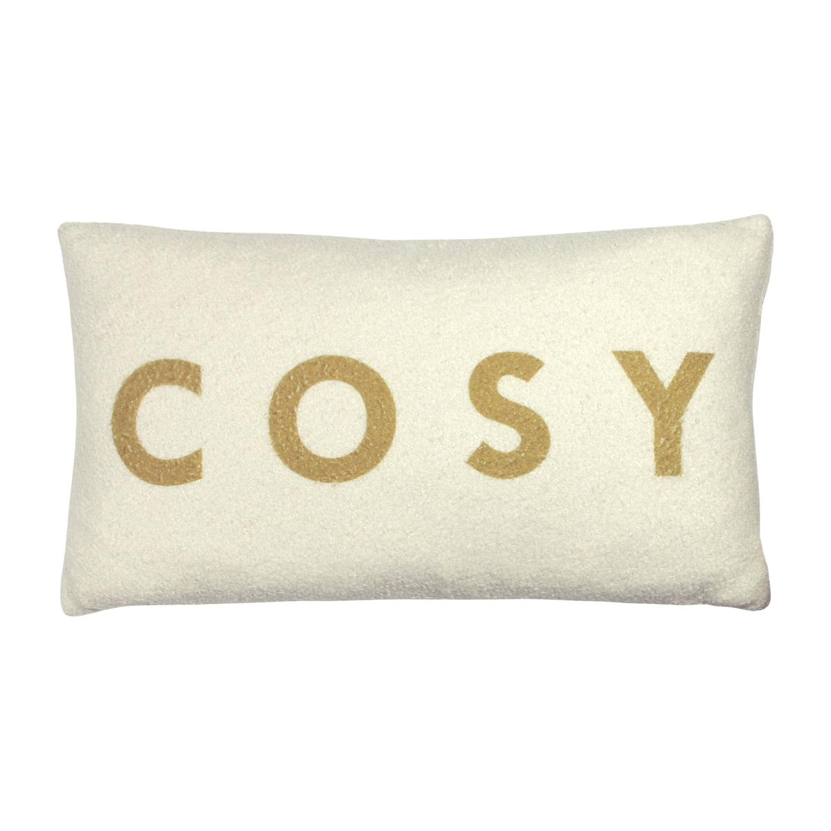 Shearling Fleece Cosy Cushion Natural – image 1