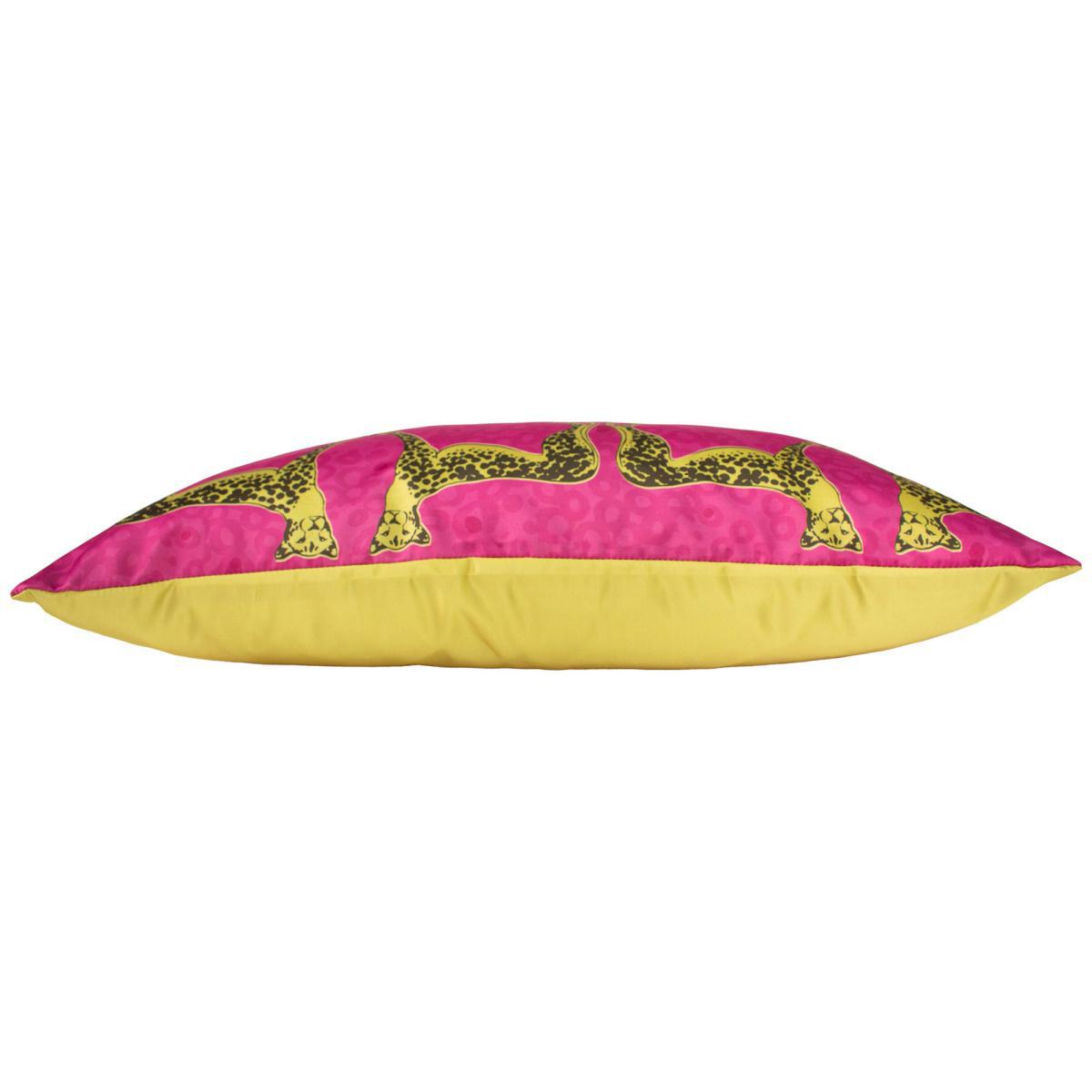 Lynx Cushion Blue, Yellow and Brown – image 6