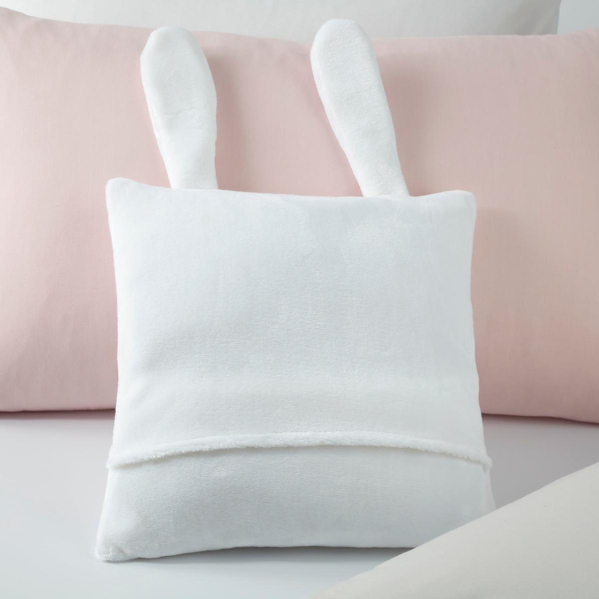 White Bunny Square Cushion White/Grey – image 2