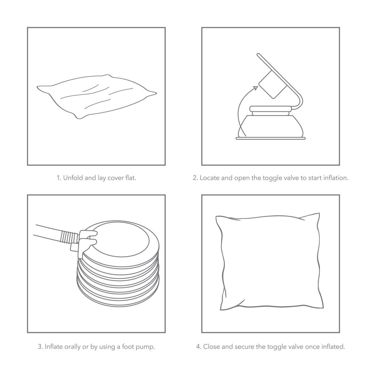 Inflatable Water Resistant Floor Cushion Coral – image 4