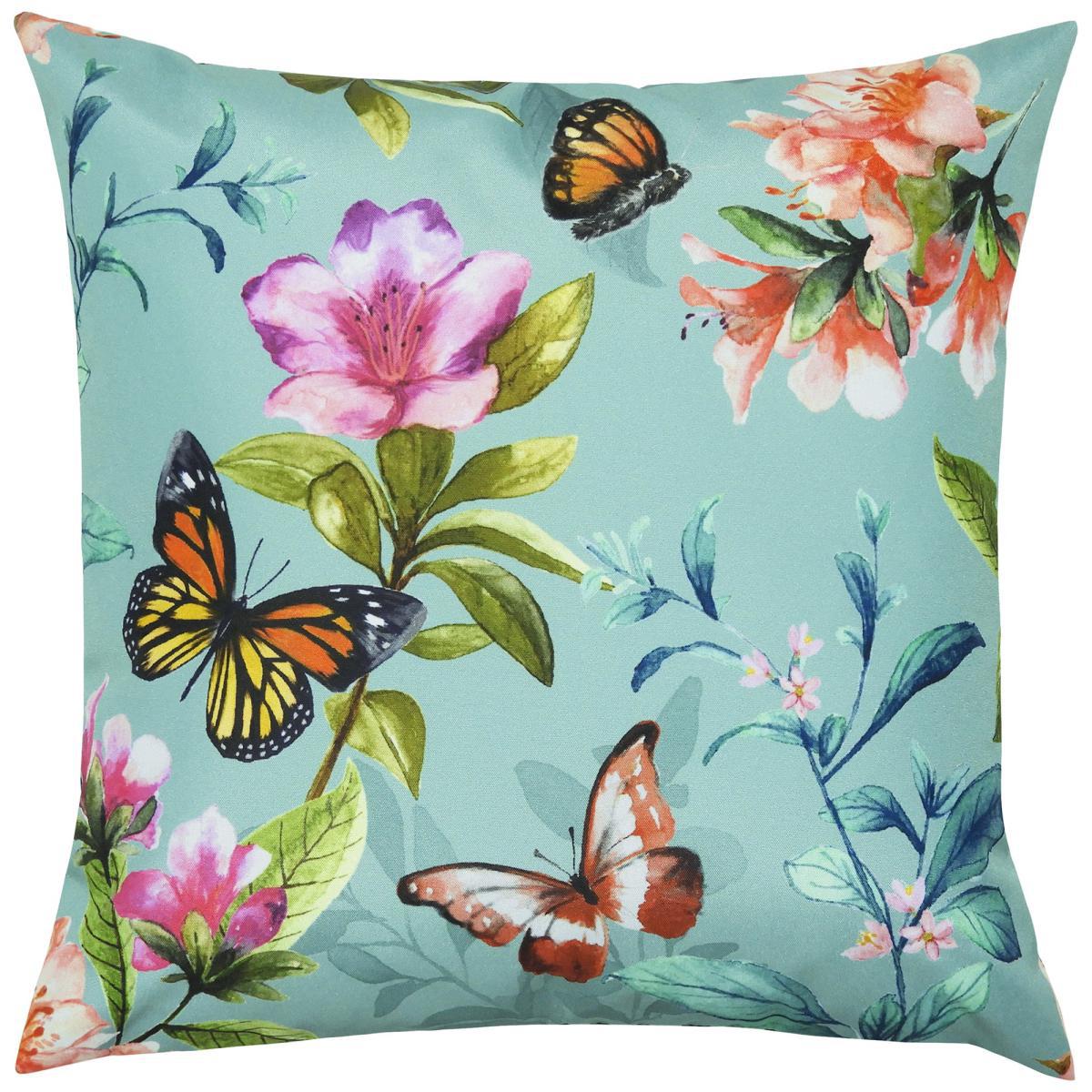 Butterflies Outdoor Cushion Duck Egg (Blue) – image 2