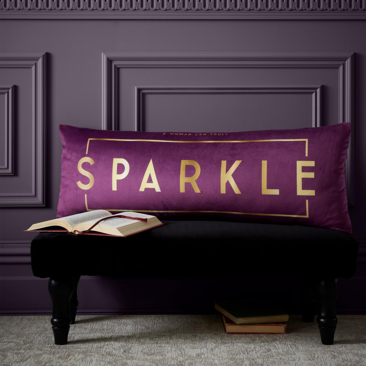 Bridgerton By Catherine Lansfield Sparkle Within Cushion Purple – image 2
