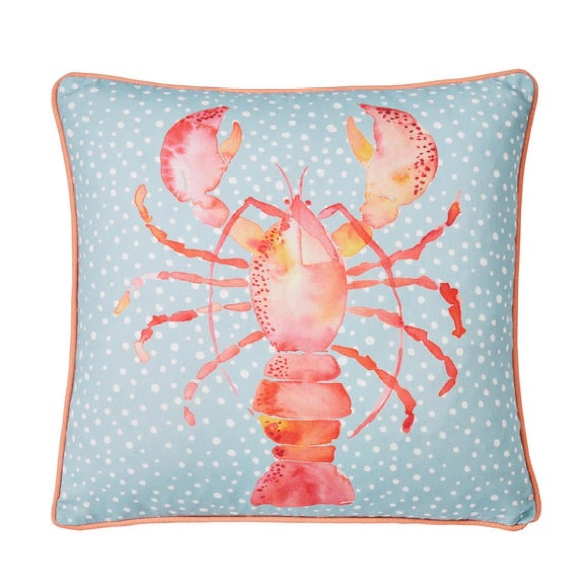 Lobster Outdoor Cotton Square Filled Cushion – image 2