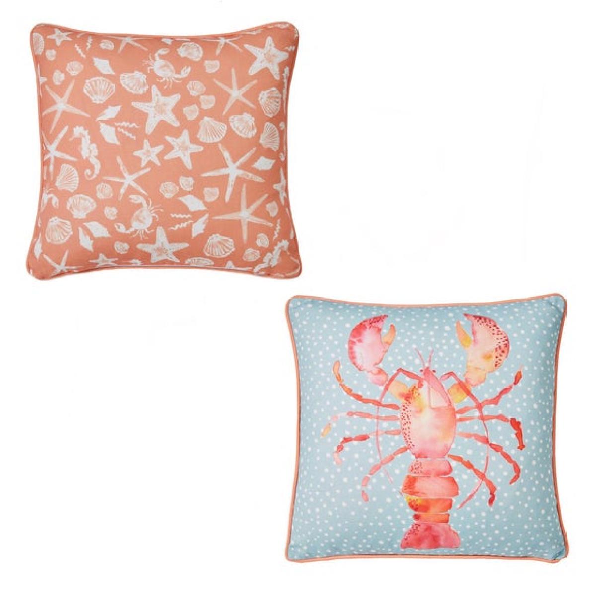 Lobster Outdoor Cotton Square Filled Cushion – image 4