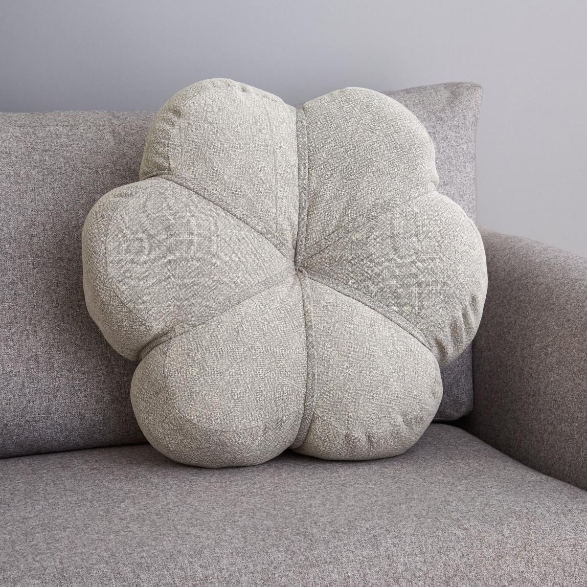 Shaped Flower Cushion Grey – image 1