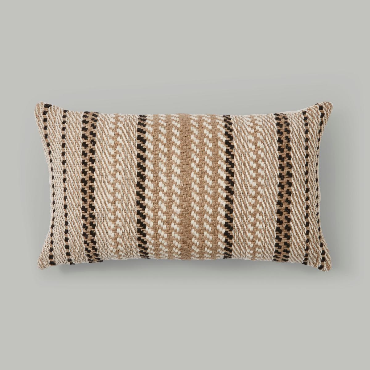 Jute Natural Stripe Rectangle Cushion – image 3