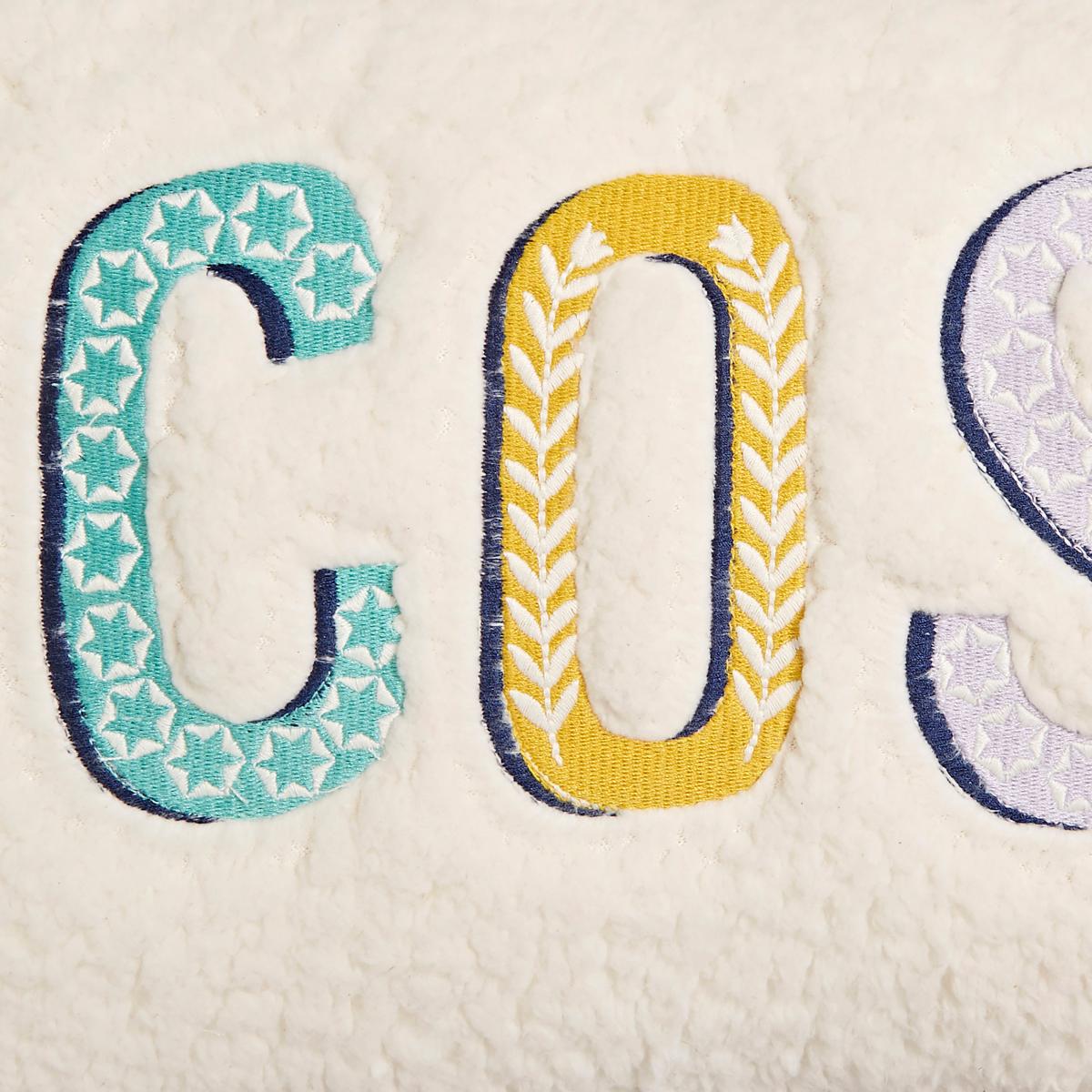 Cosy Embroidered Cushion 30cm x 50cm MultiColoured – image 4