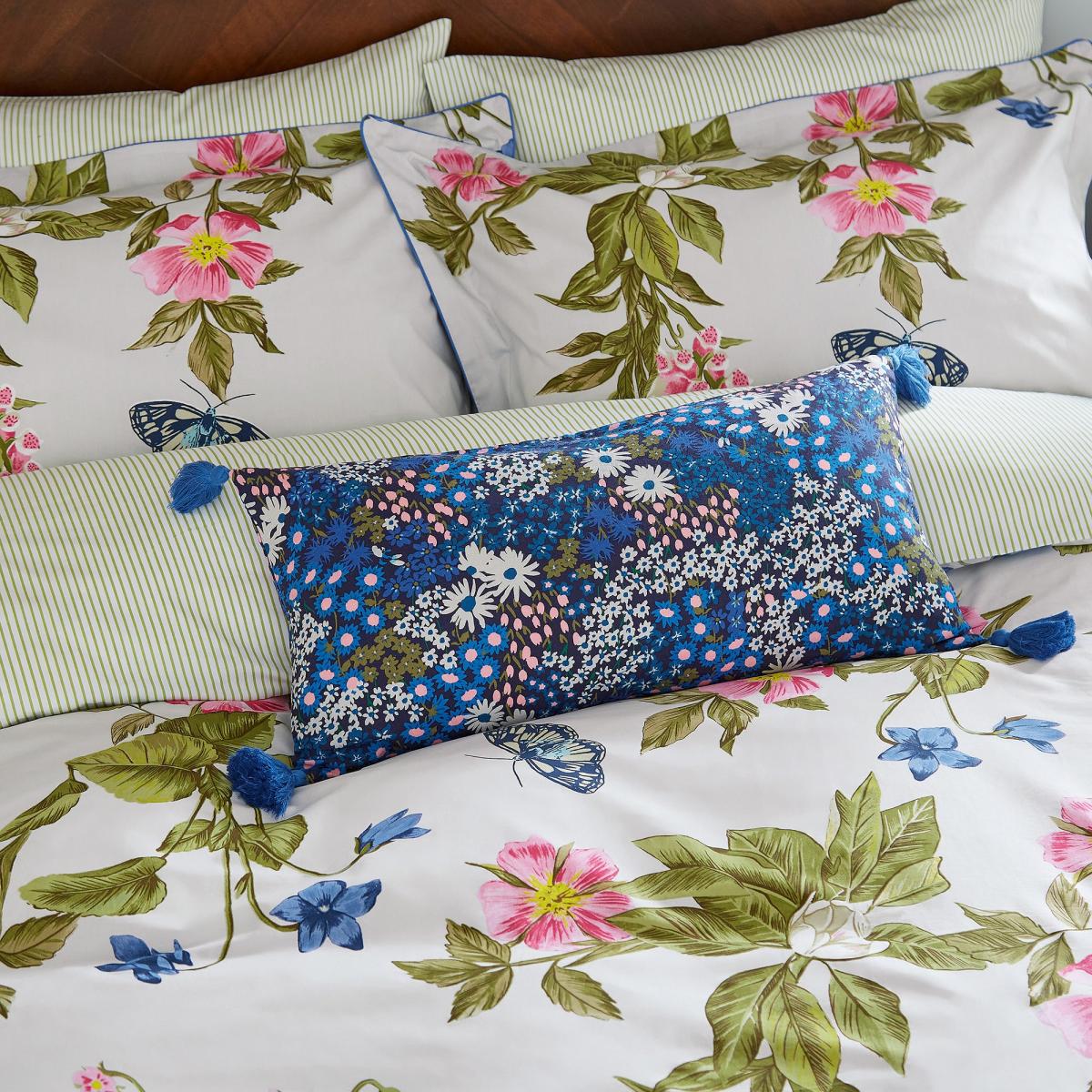 Joules Springtime Ditsy Boudoir Cushion Navy (Blue) – image 2