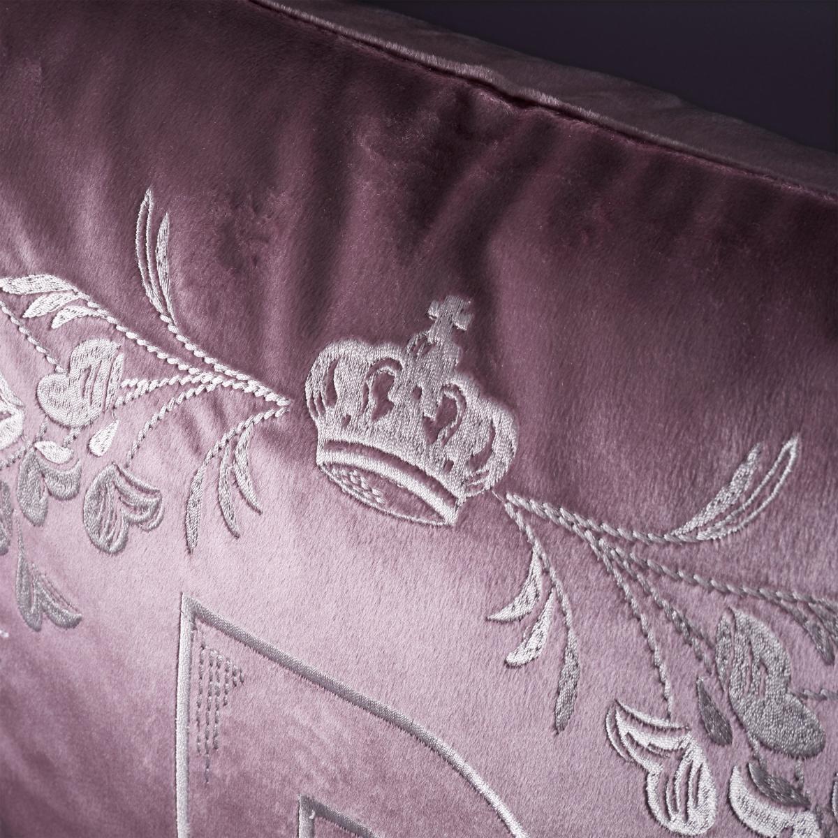 Bridgerton By Catherine Lansfield Regency Crown Soft Touch Cushion Lilac – image 3