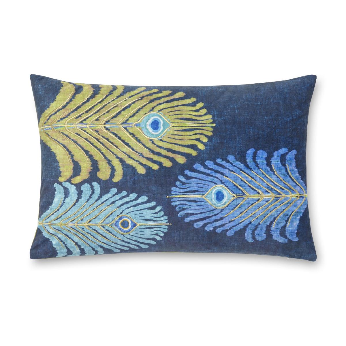Matthew Williamson Peacock Rectangle Feather Filled Cushion Black – image 4