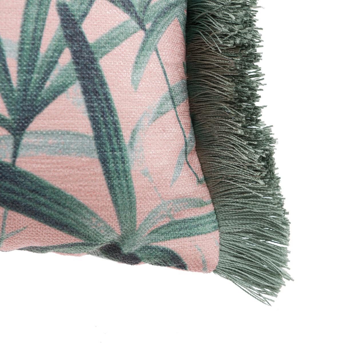 Dusky Pink Jungle Luxe Monkey Cushion Pink/Green/Yellow – image 5