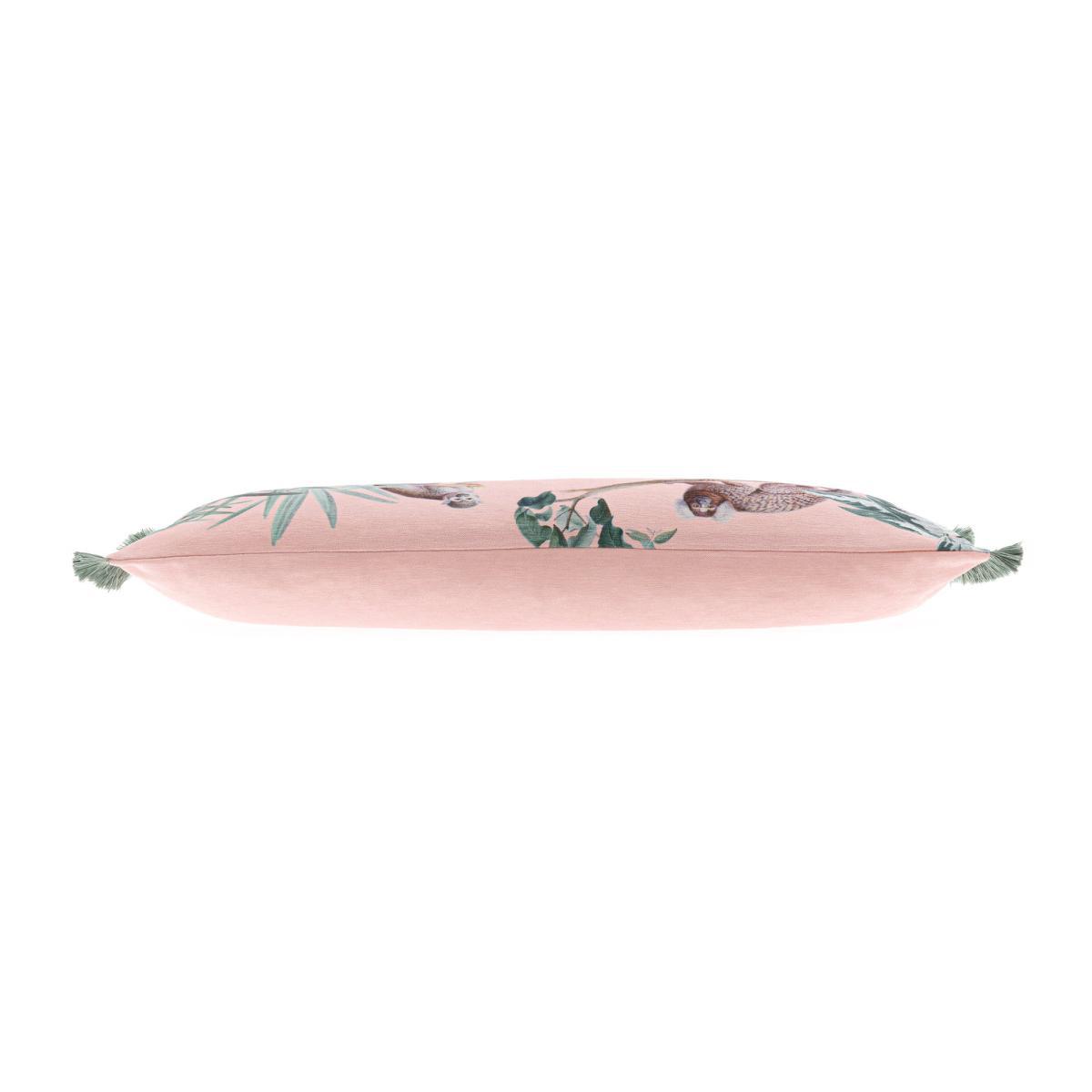 Dusky Pink Jungle Luxe Monkey Cushion Pink/Green/Yellow – image 6