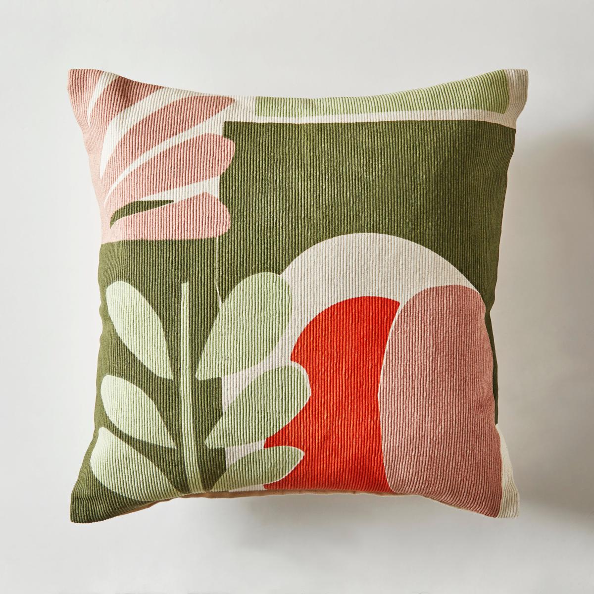 Elements Lokke Cut Out Cushion Green/Pink/White – image 2
