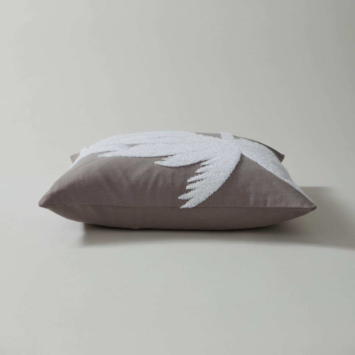 Palm Crewel Cushion Grey Grey – image 4