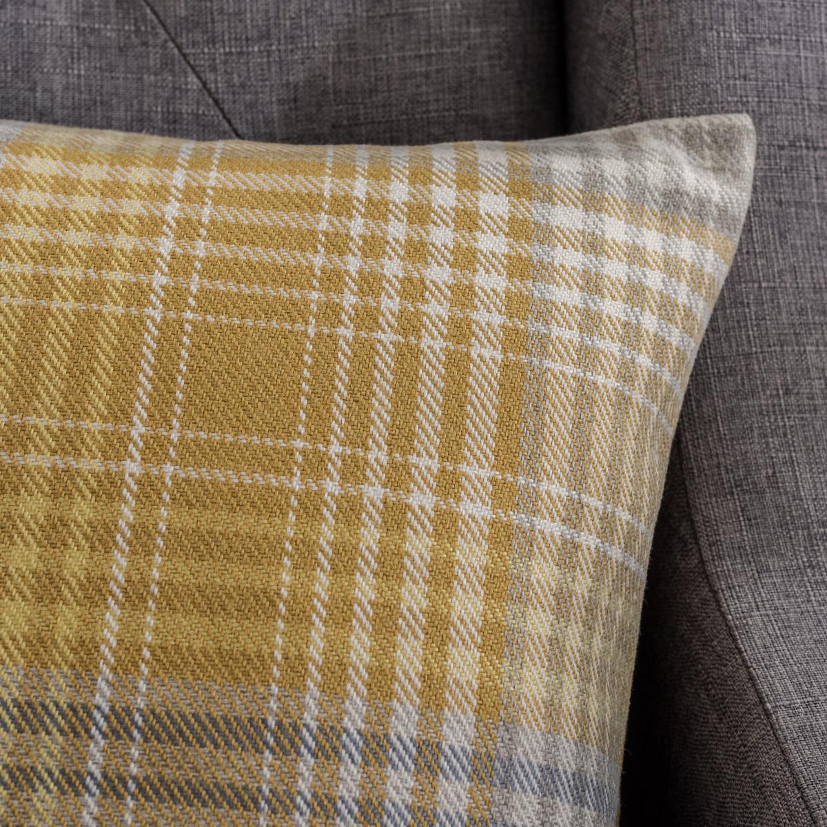 Logan Check Ochre Cushion Ochre – image 2
