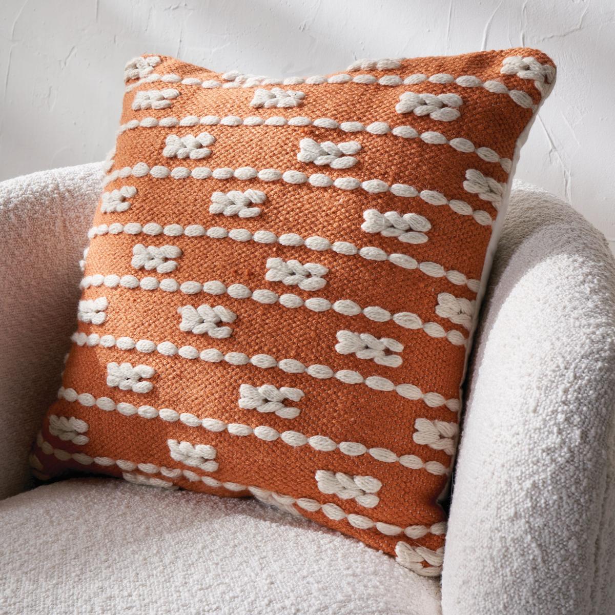 Set of 3 Braid Square Scatter Cushions Green – image 2