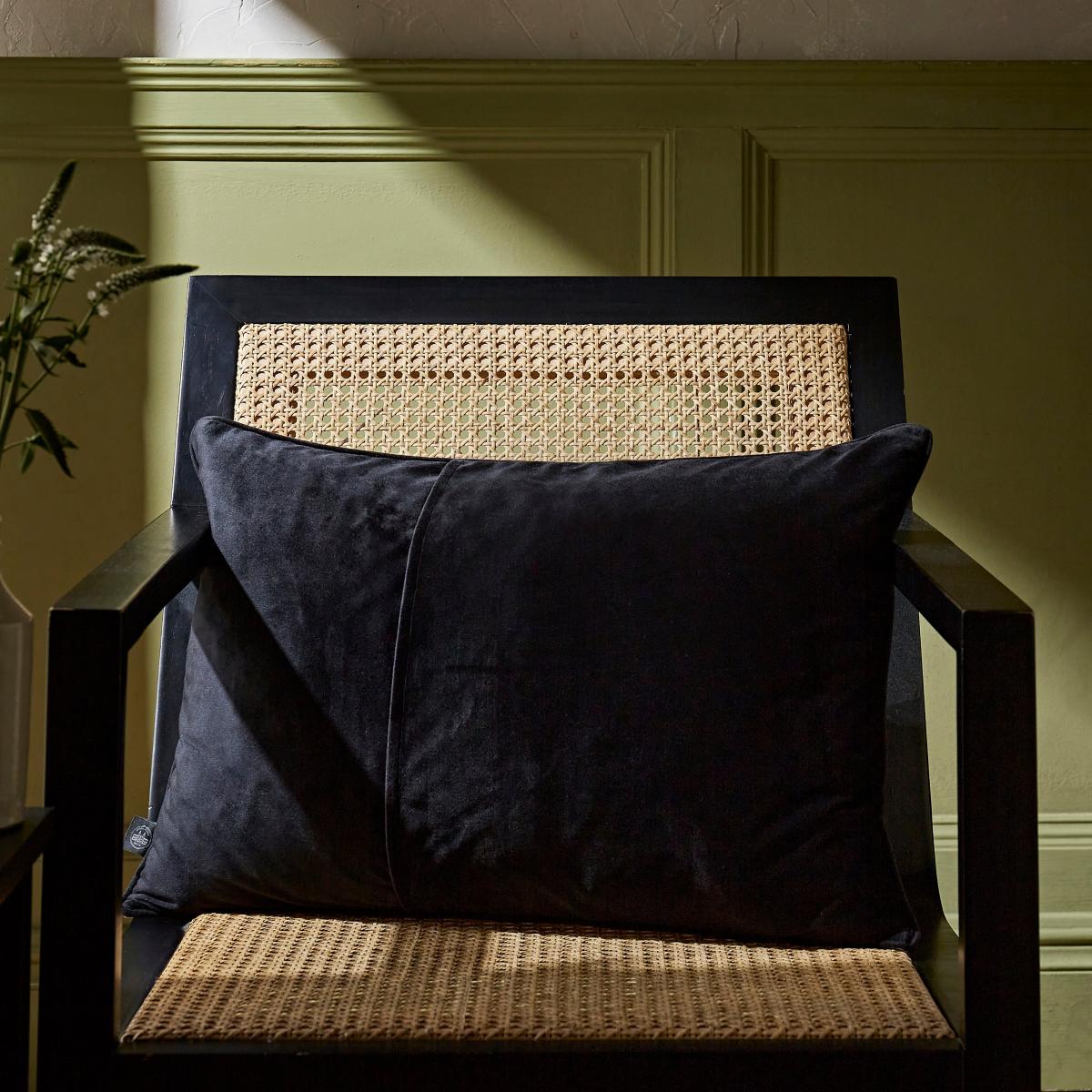 Waterhouse Embroidered Cushion Black and white – image 3