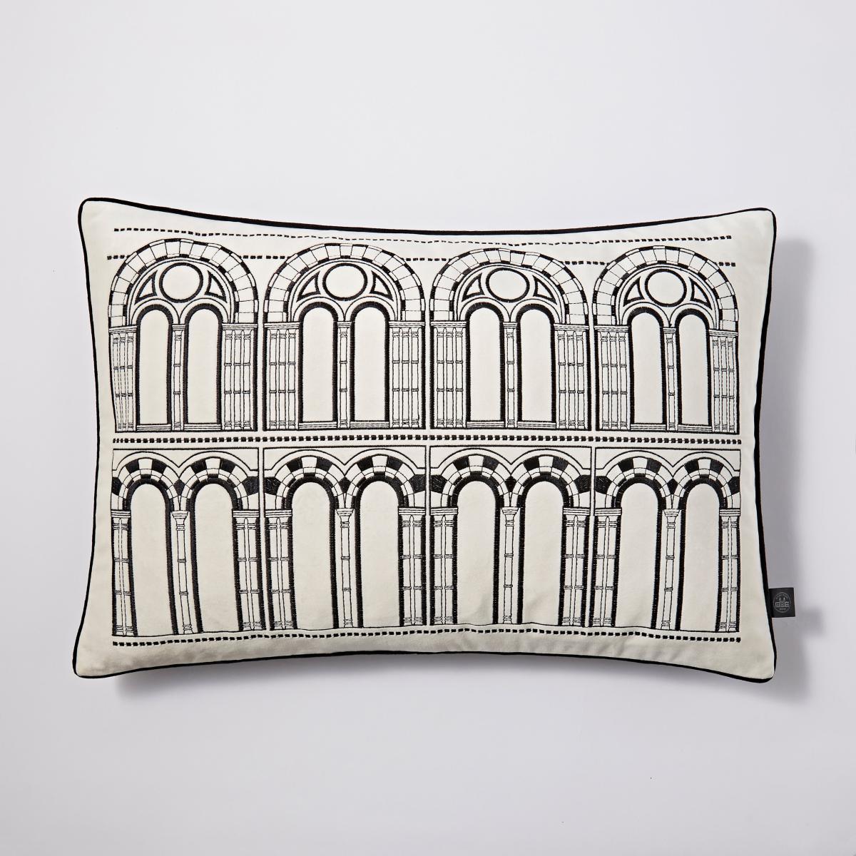 Waterhouse Embroidered Cushion Black and white – image 6
