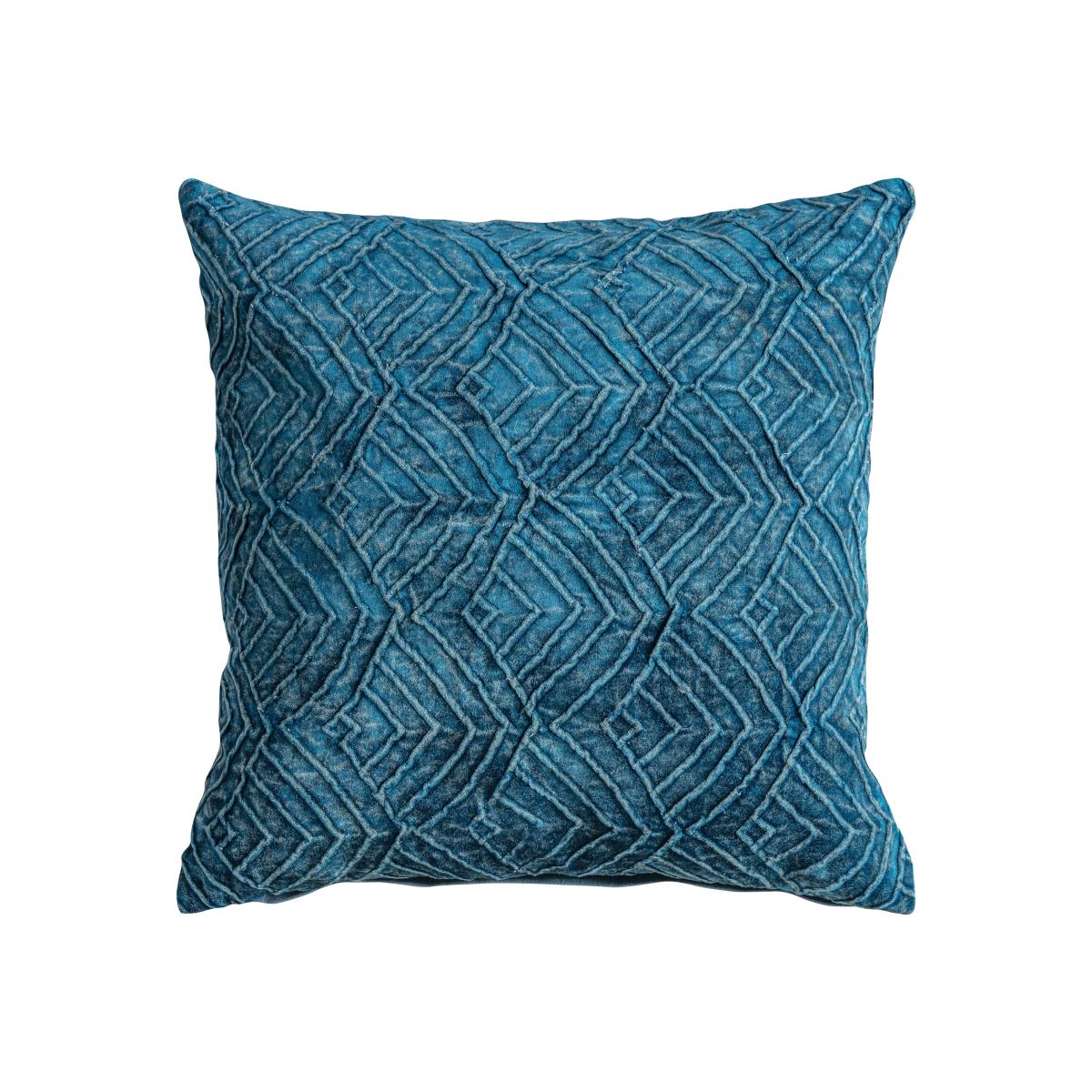 Washed Velvet Cushion Teal (Blue) – image 1